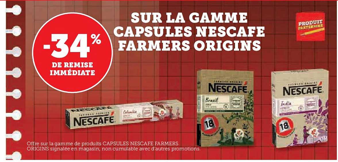la gamme capsules nescafé farmers origins