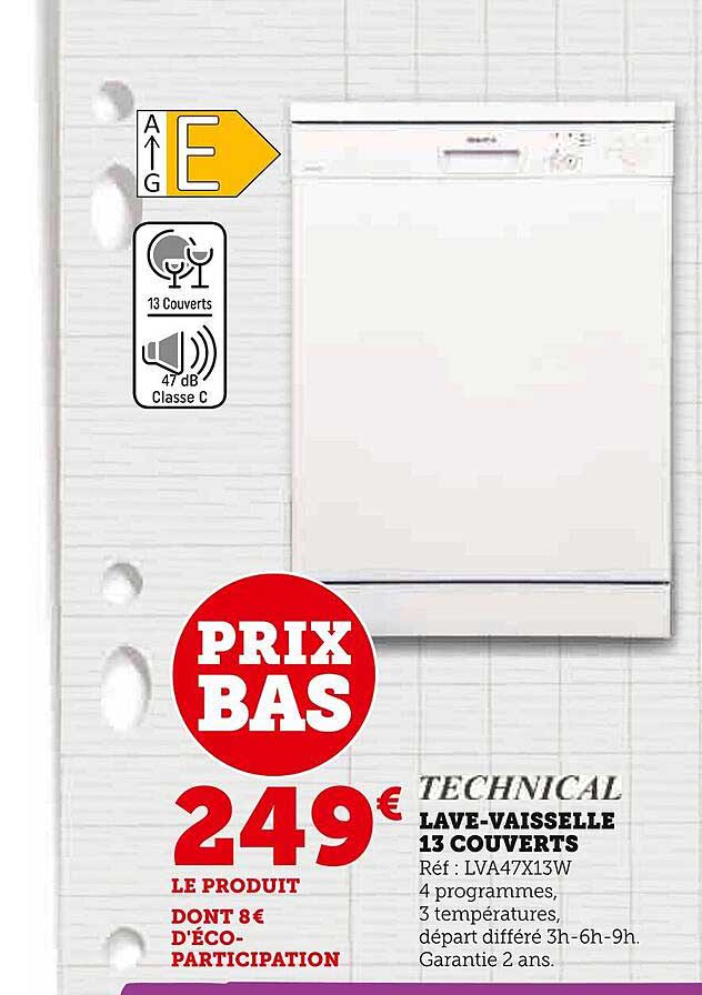 lave-vaisselle 13 couverts technical