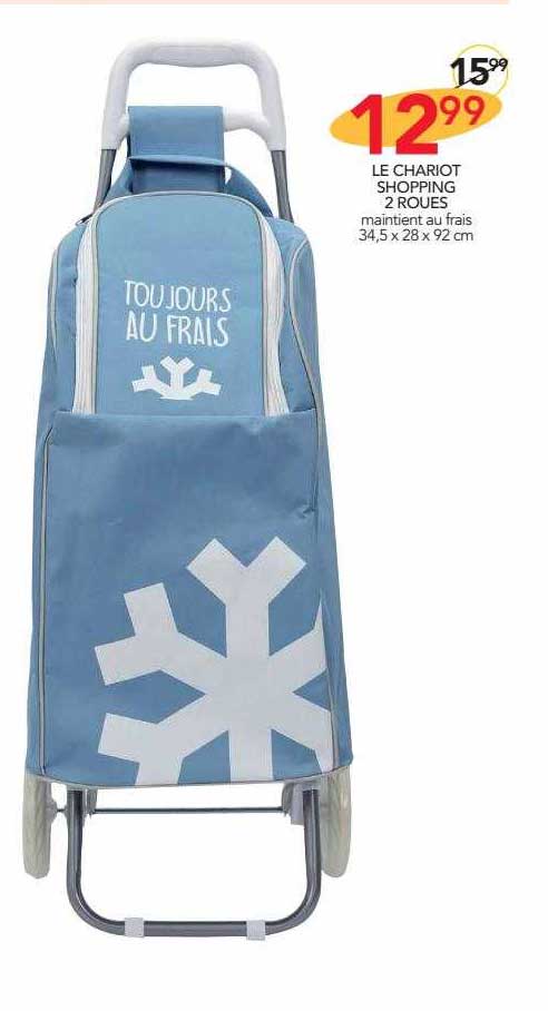le chariot shopping 2 roues