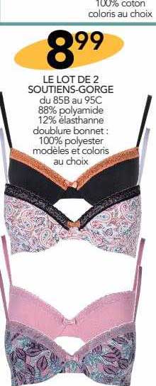 le lot de 2 soutiens-gorge