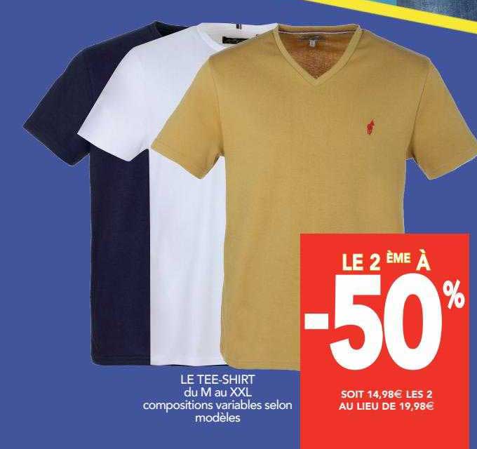 le tee-shirt du m au xxl