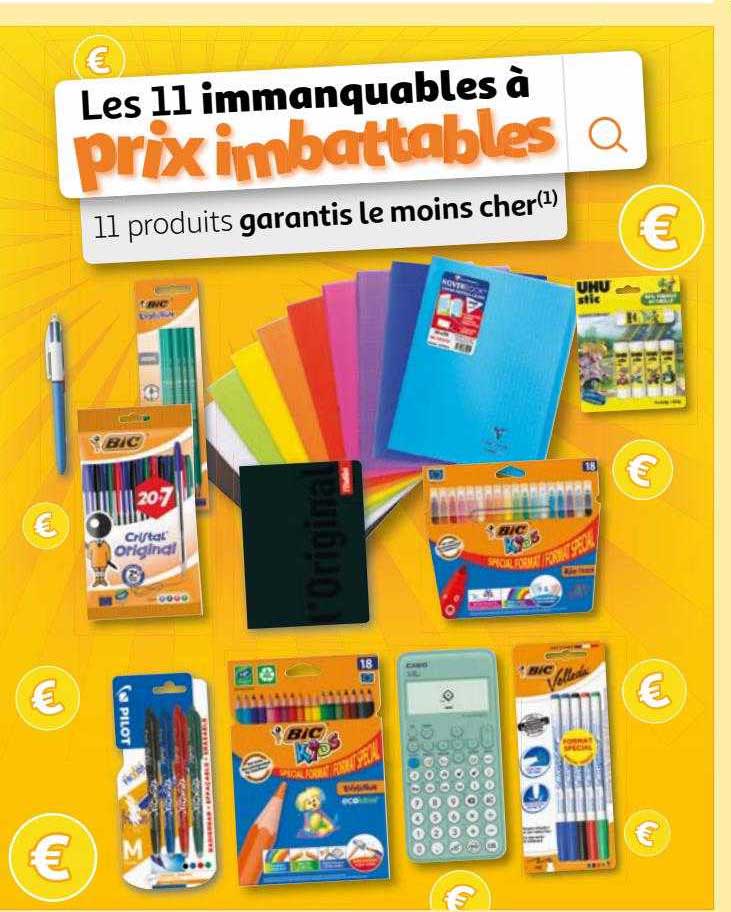les 11 immanquables à prix imbattables
