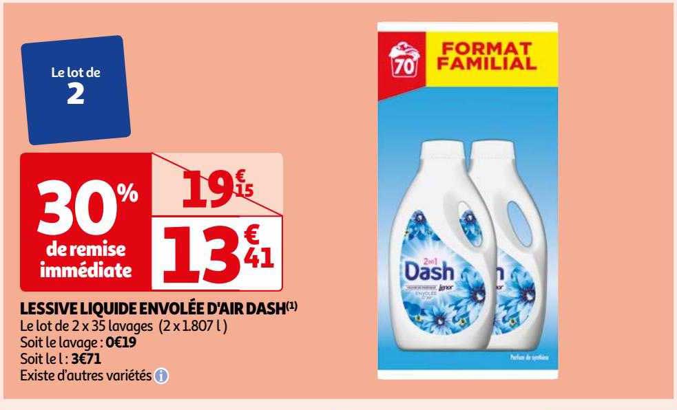 lessive liquide envolée d'air dash