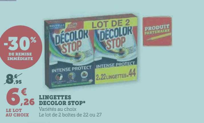 lingettes décolor stop