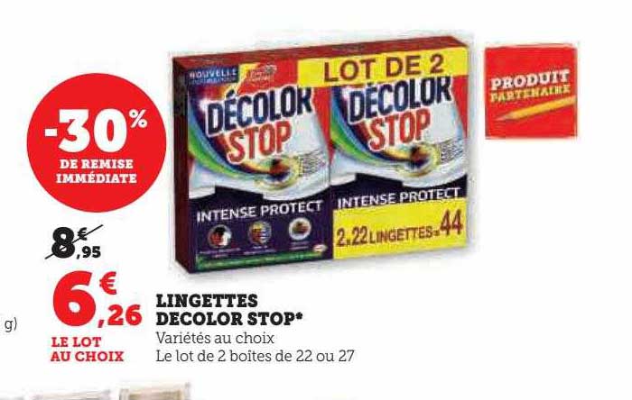 lingettes décolor stop