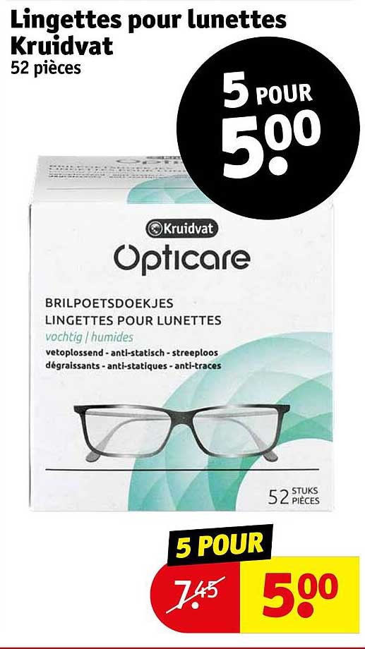 Lingettes Pour Lunettes Kruidvat