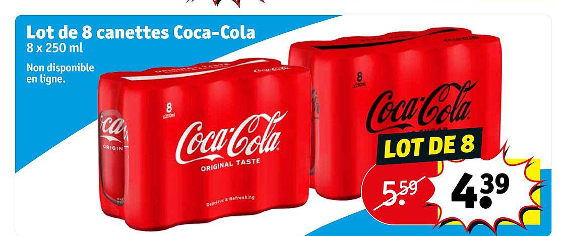lot de 8 canettes coca-cola
