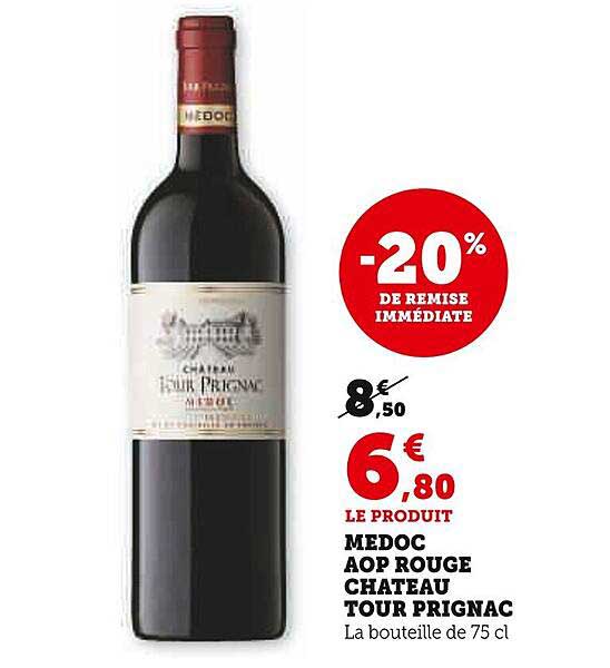 médoc aop rouge château tour prignac