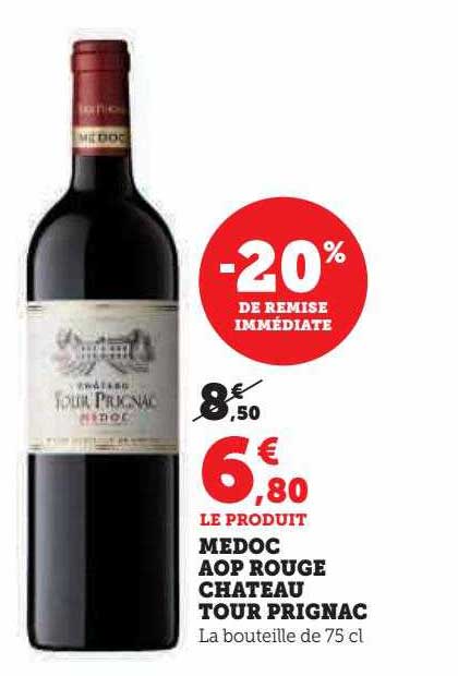 médoc aop rouge château tour prignac