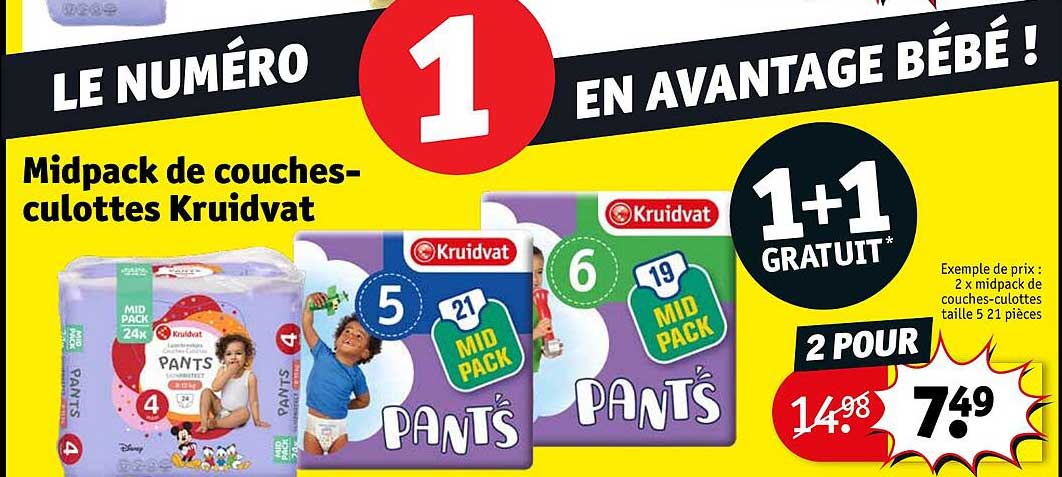 midpack de couches-culottes kruidvat