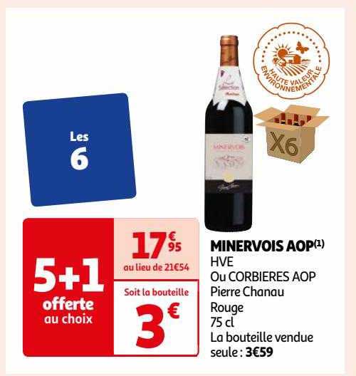 minervois aop hve ou corbières aop pierre chanau rouge