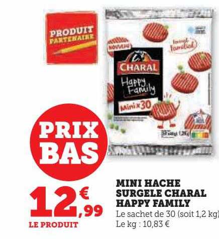 Mini Haché Surgelé Charal Happy Family