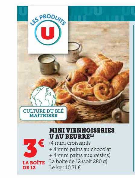 Mini Viennoiseries U Au Beurre