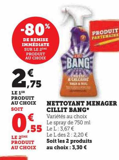 nettoyant ménager cillit bang