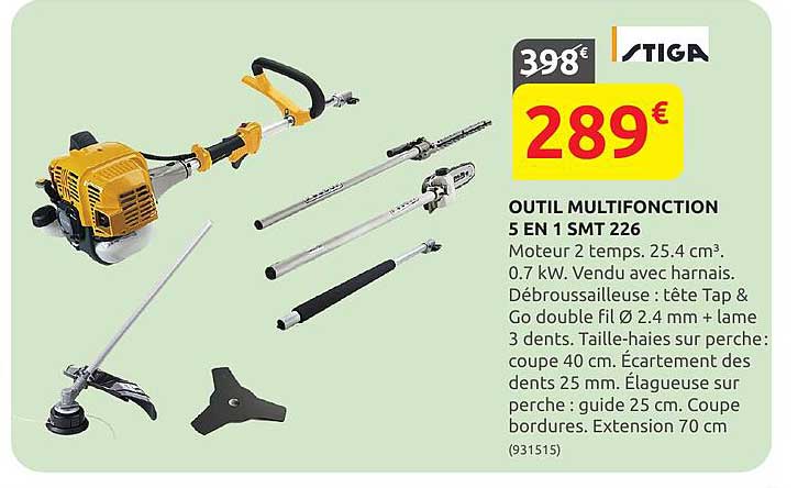 Outil Multifonction 5 En 1 Smt 226 Stiga