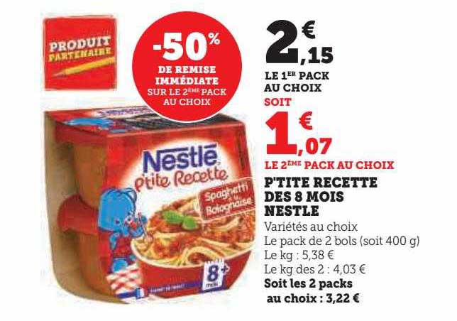 p'tite recette dès 8 mois nestlé