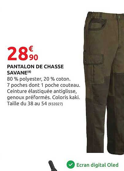 pantalon de chasse savane