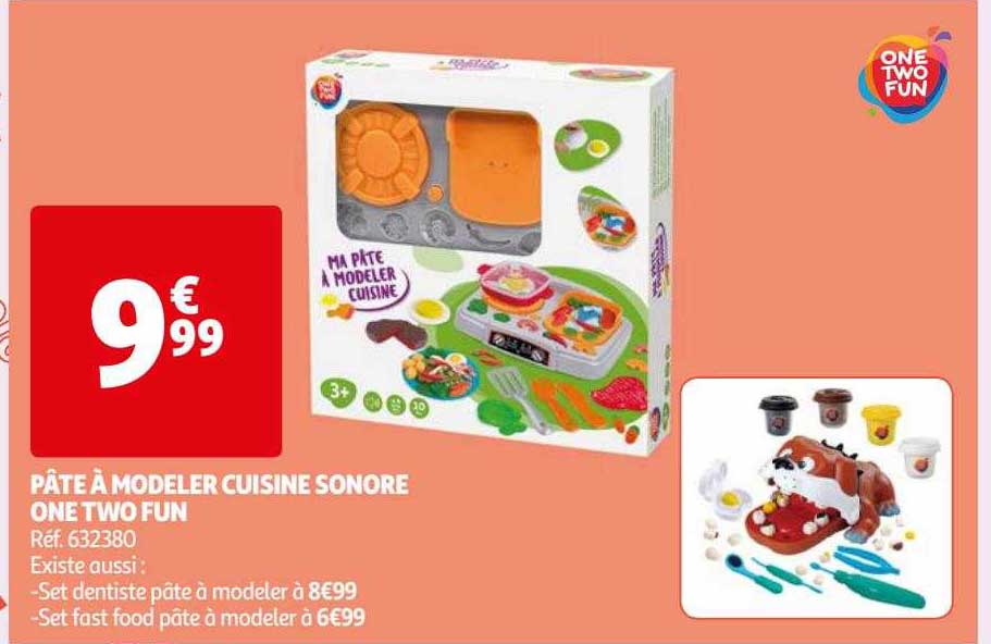 pâte à modeler cuisine sonore one two fun