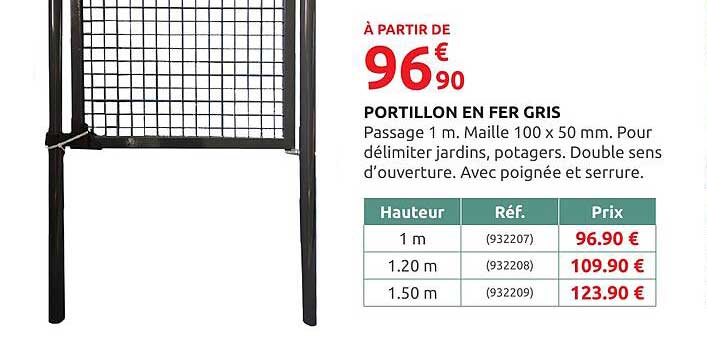 Portillon En Fer Gris