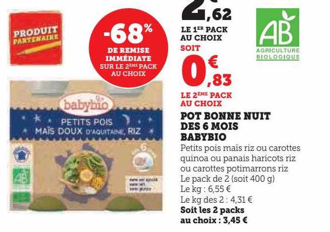 pot bonne nuit dès 6 mois babybio