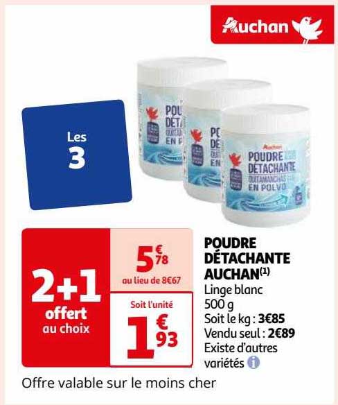 poudre détachante auchan