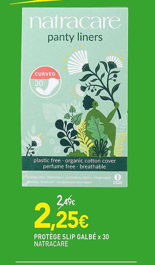 protège slip galbé x30 natracare