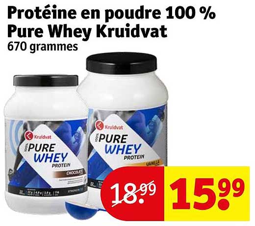 Protéine En Poudre 100% Pure Whey Kruidvat