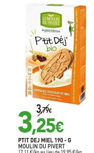 ptit dej miel moulin du pivert - 190 g