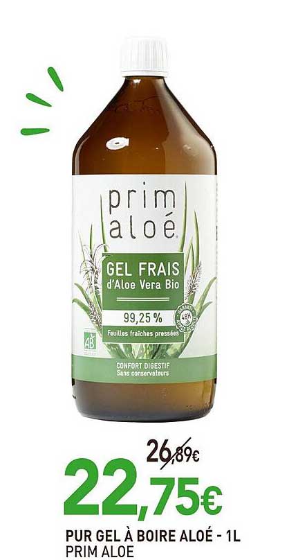 pur gel à boire aloé prim aloé - 1 l