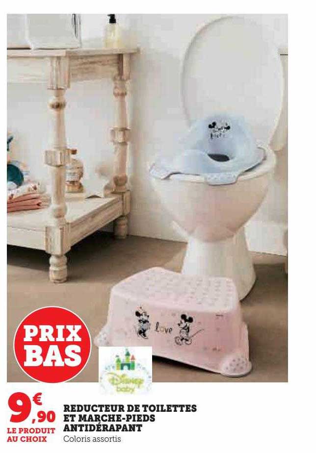 réducteur de toilettes et marche-pieds antidérapant disney baby