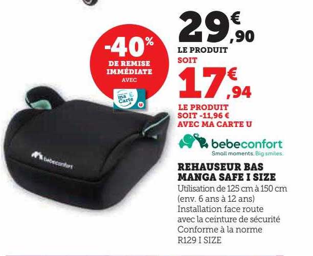 rehauseur bas manga safe i size bébé confort
