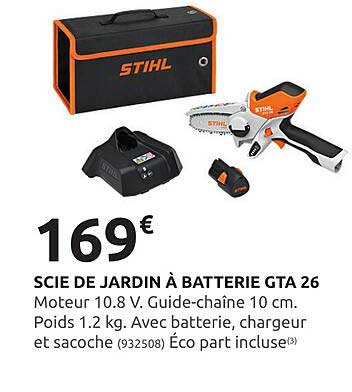 scie de jardin à batterie gta 26 stihl