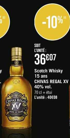 scotch whisky 15 ans chivas regal XV 40% vol.