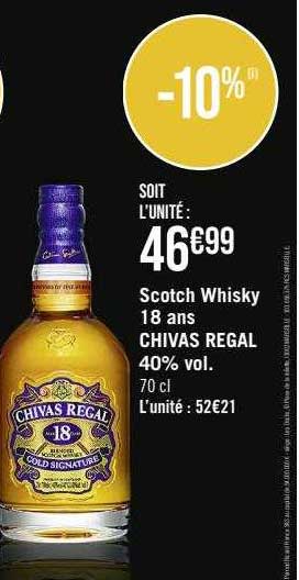 scotch whisky 18 ans chivas regal 40% vol.