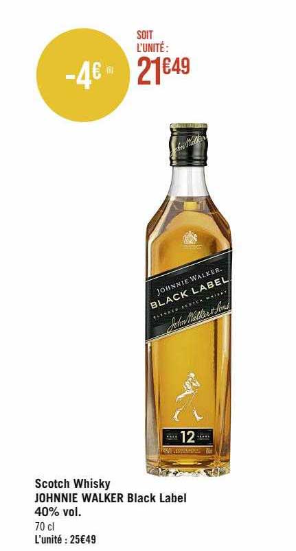 scotch whisky johnnie walker black label 40% vol.