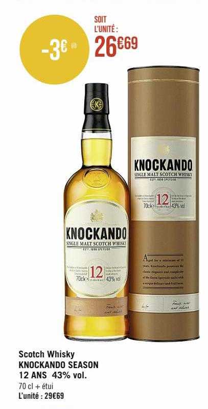 scotch whisky knockando season 12 ans 43% vol.
