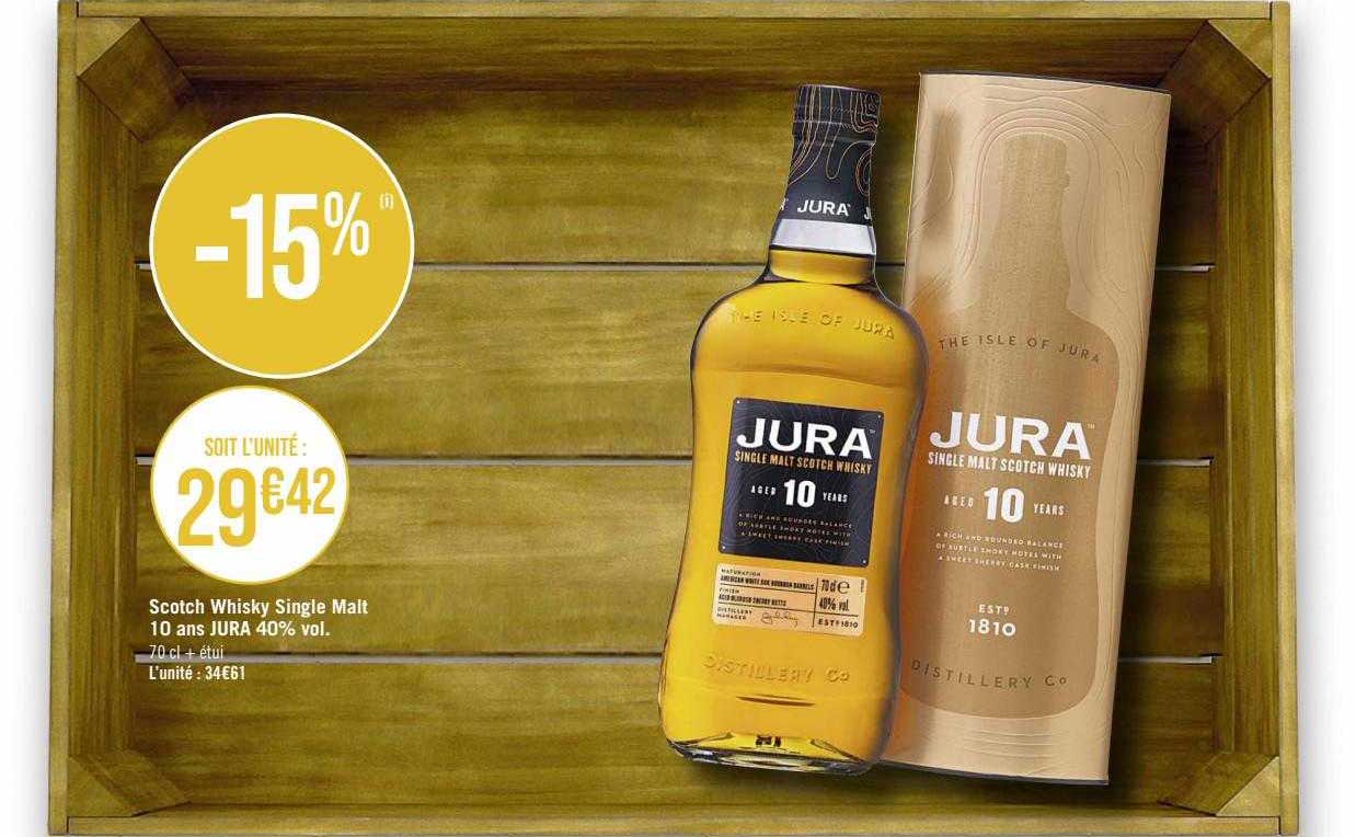 scotch whisky single malt 10 ans jura 40% vol.