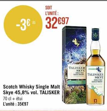 scotch whisky single malt skye 45,8% vol. talisker