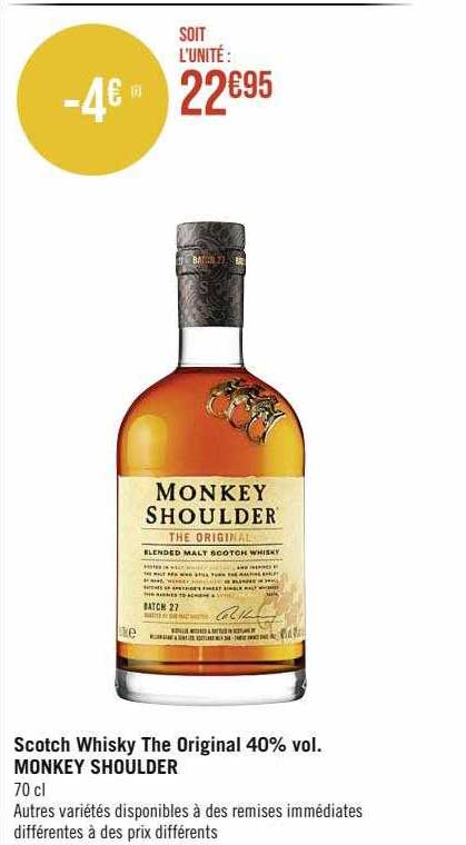 scotch whisky the original 40% vol. monkey shoulder