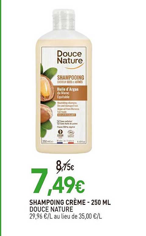 Shampoing Crème Douce Nature - 250 Ml