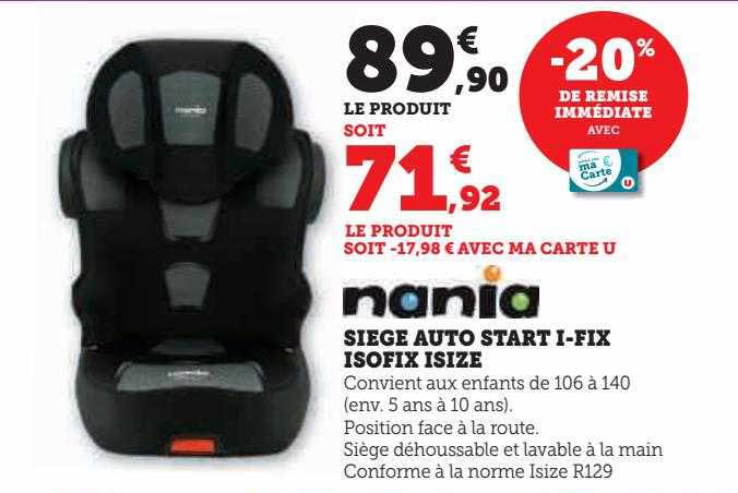 siège auto start i-fix isofix isize