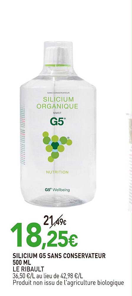 silicium g5 sans conservateur le ribault - 500 ml