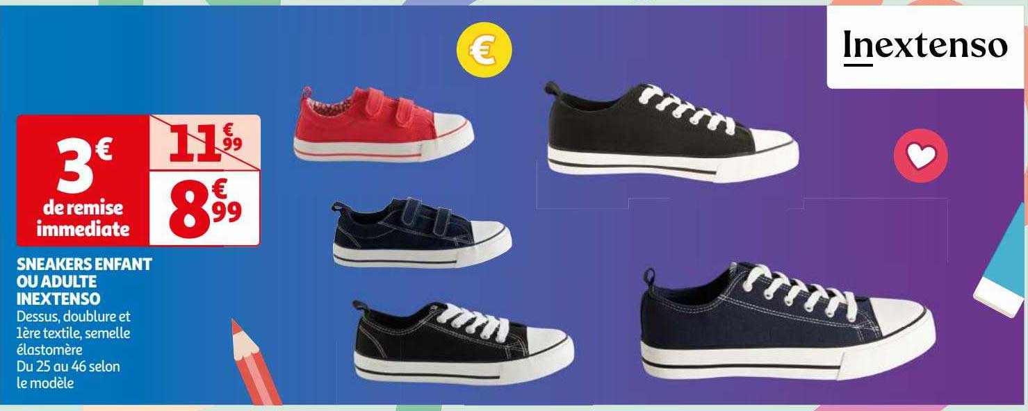 sneakers enfant ou adulte inextenso