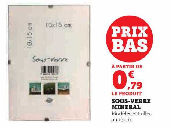 sous-verre minérale