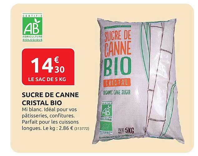 Sucre De Canne Cristal Bio