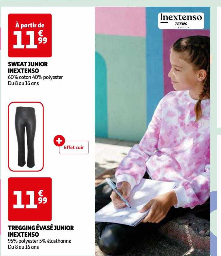 sweat junior inextenso, tregging évasé junior inextenso