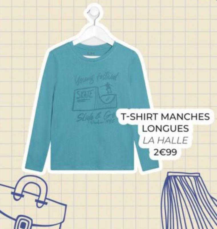 t-shirt manches longues la halle