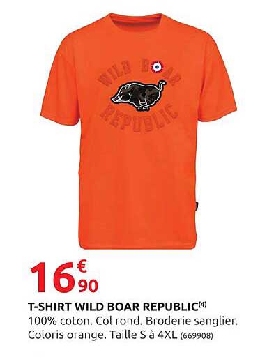 t-shirt wild boar républic