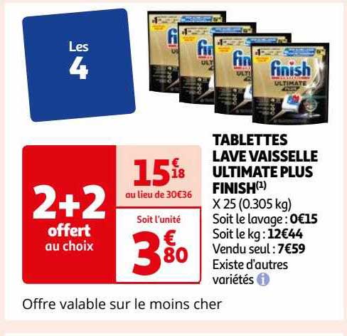 tablettes lave vaisselle ultimate plus finish