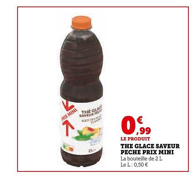 thé glacé saveur pêche prix mini